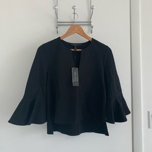 BCBG Max Azria Black bell sleeve top
